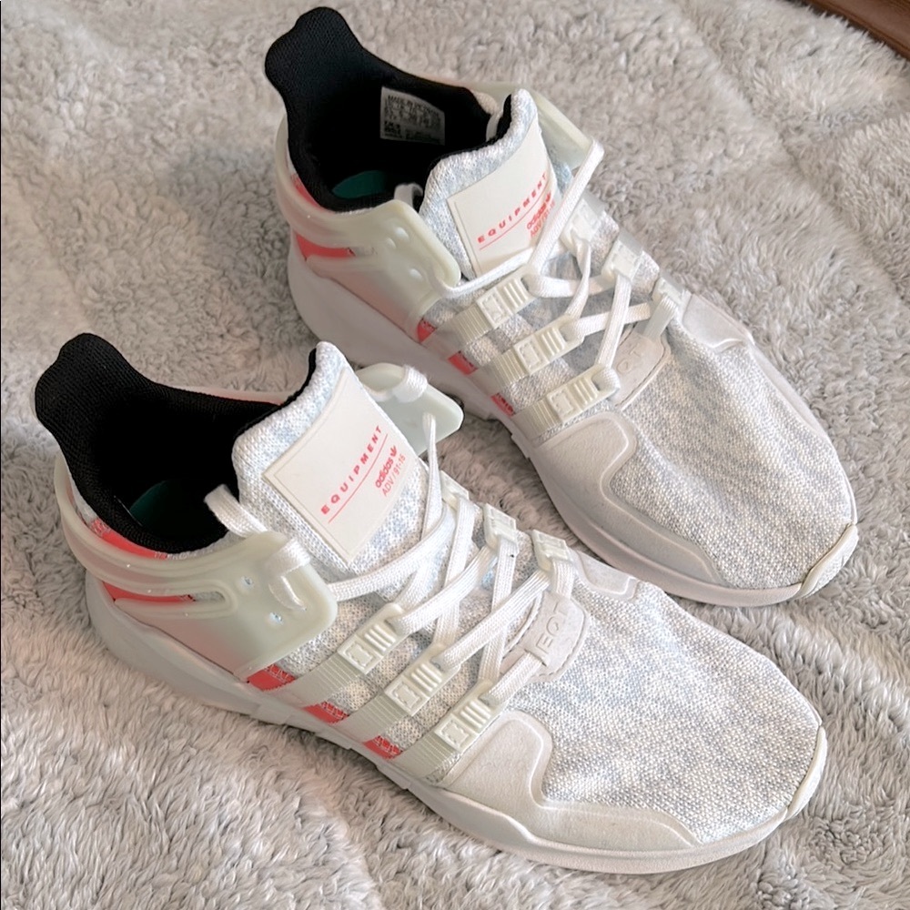 adidas White and Pink Athletic Shoes
